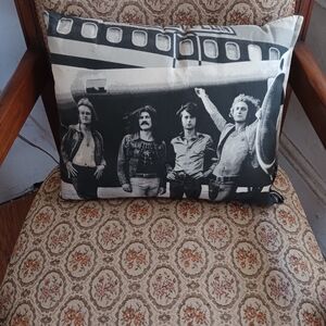 Black and White Band Graphic Pillow Led Zeppelin
